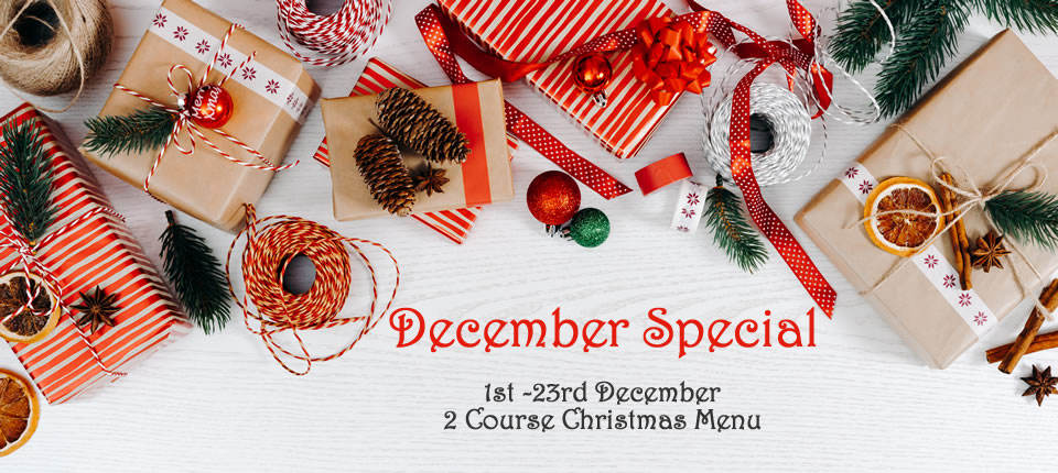December Special 2 Course Menu